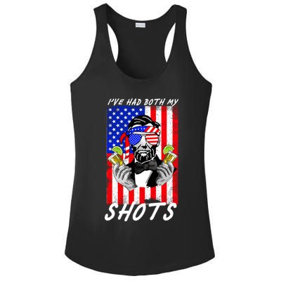 Abe Lincoln 4th of July I've Had Both My Shots Funny Ladies PosiCharge Competitor Racerback Tank