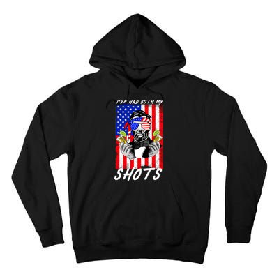 Abe Lincoln 4th of July I've Had Both My Shots Funny Tall Hoodie