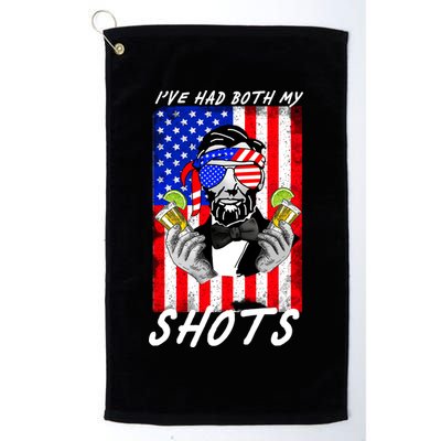 Abe Lincoln 4th of July I've Had Both My Shots Funny Golf Towel