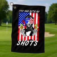 Abe Lincoln 4th of July I've Had Both My Shots Funny Golf Towel