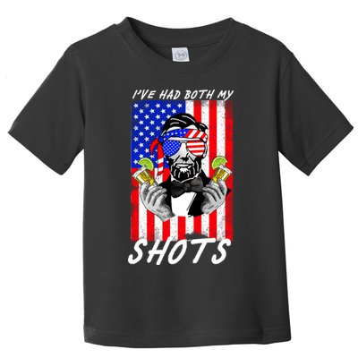 Abe Lincoln 4th of July I've Had Both My Shots Funny Toddler T-Shirt
