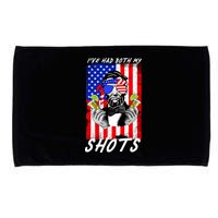 Abe Lincoln 4th of July I've Had Both My Shots Funny Microfiber Hand Towel