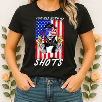 Abe Lincoln 4th of July I've Had Both My Shots Funny Womens T-Shirt