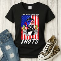 Abe Lincoln 4th of July I've Had Both My Shots Funny Womens T-Shirt