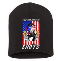 Abe Lincoln 4th of July I've Had Both My Shots Funny Short Acrylic Beanie