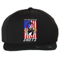 Abe Lincoln 4th of July I've Had Both My Shots Funny Wool Snapback Cap