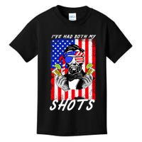 Abe Lincoln 4th of July I've Had Both My Shots Funny Kids T-Shirt