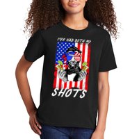 Abe Lincoln 4th of July I've Had Both My Shots Funny Kids T-Shirt