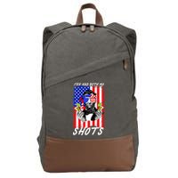 Abe Lincoln 4th of July I've Had Both My Shots Funny Cotton Canvas Backpack