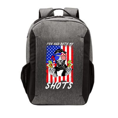 Abe Lincoln 4th of July I've Had Both My Shots Funny Vector Backpack