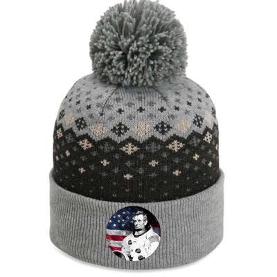 Abe Lincoln Astronaut The Baniff Cuffed Pom Beanie