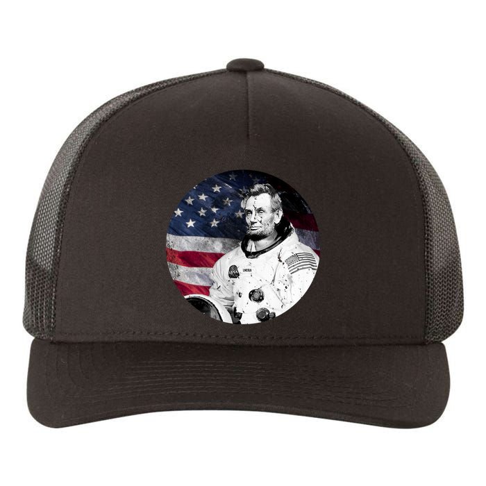 Abe Lincoln Astronaut Yupoong Adult 5-Panel Trucker Hat