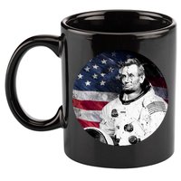 Abe Lincoln Astronaut 11oz C Handle Ceramic Mug
