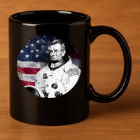 Abe Lincoln Astronaut 11oz C Handle Ceramic Mug