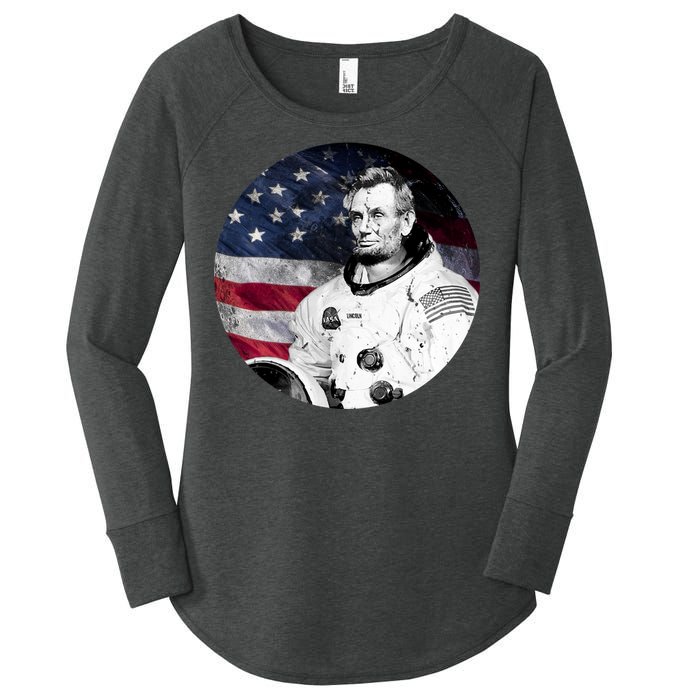 Abe Lincoln Astronaut Women's Perfect Tri Tunic Long Sleeve Shirt