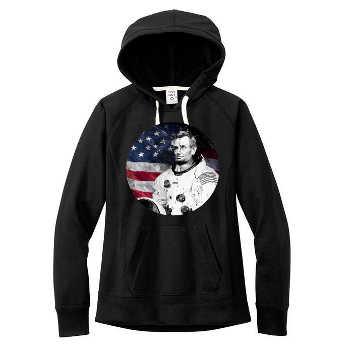 Abe Lincoln Astronaut Women's Fleece Hoodie