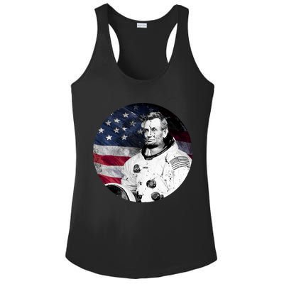 Abe Lincoln Astronaut Ladies PosiCharge Competitor Racerback Tank