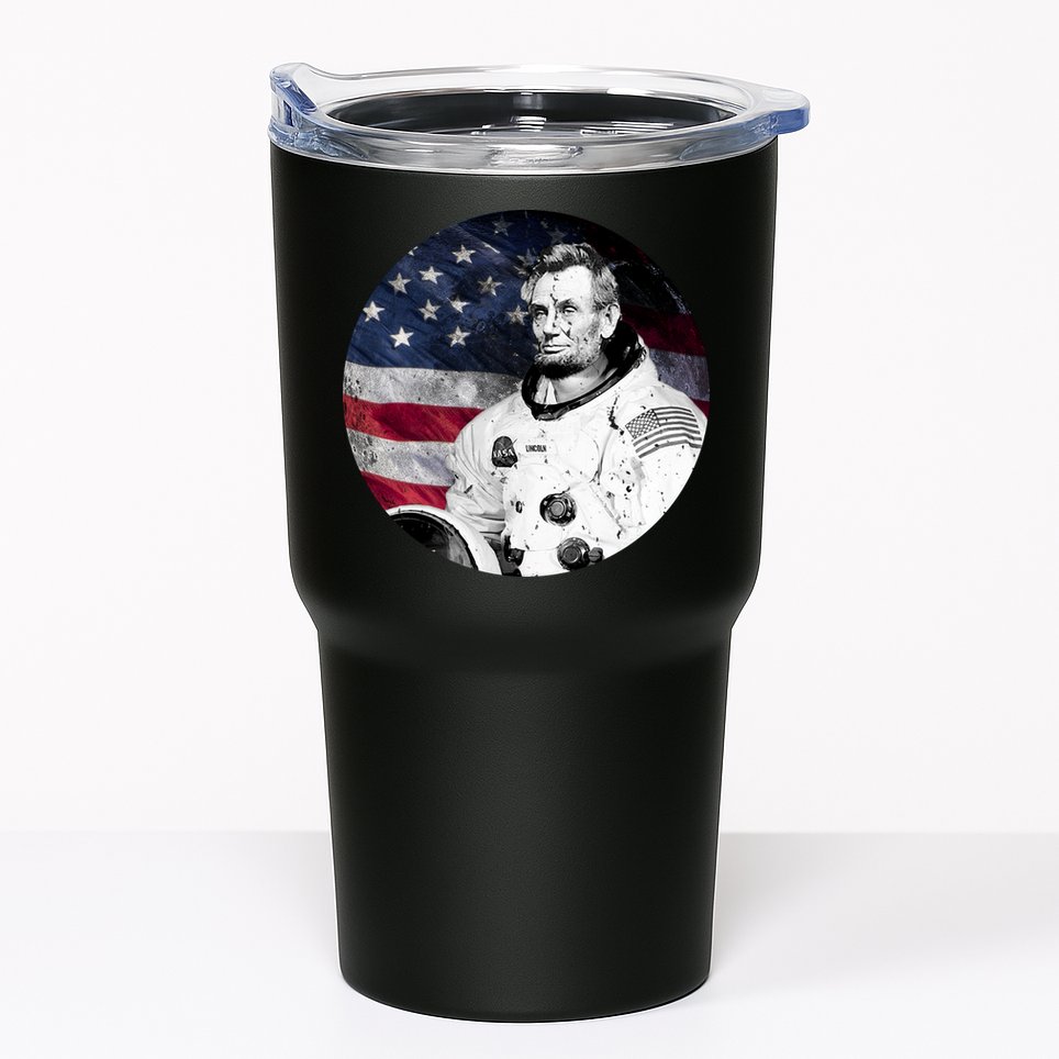 Abe Lincoln Astronaut Tumbler