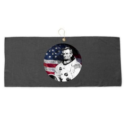 Abe Lincoln Astronaut Large Microfiber Waffle Golf Towel