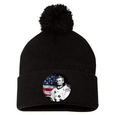 Abe Lincoln Astronaut Pom Pom 12in Knit Beanie