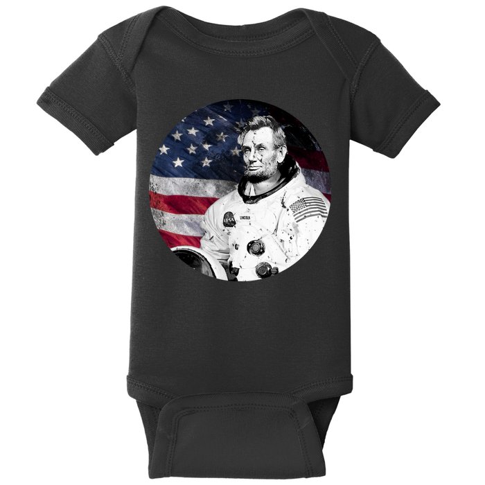 Abe Lincoln Astronaut Baby Bodysuit