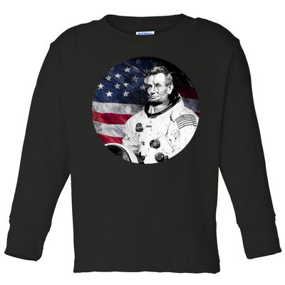 Abe Lincoln Astronaut Toddler Long Sleeve Shirt