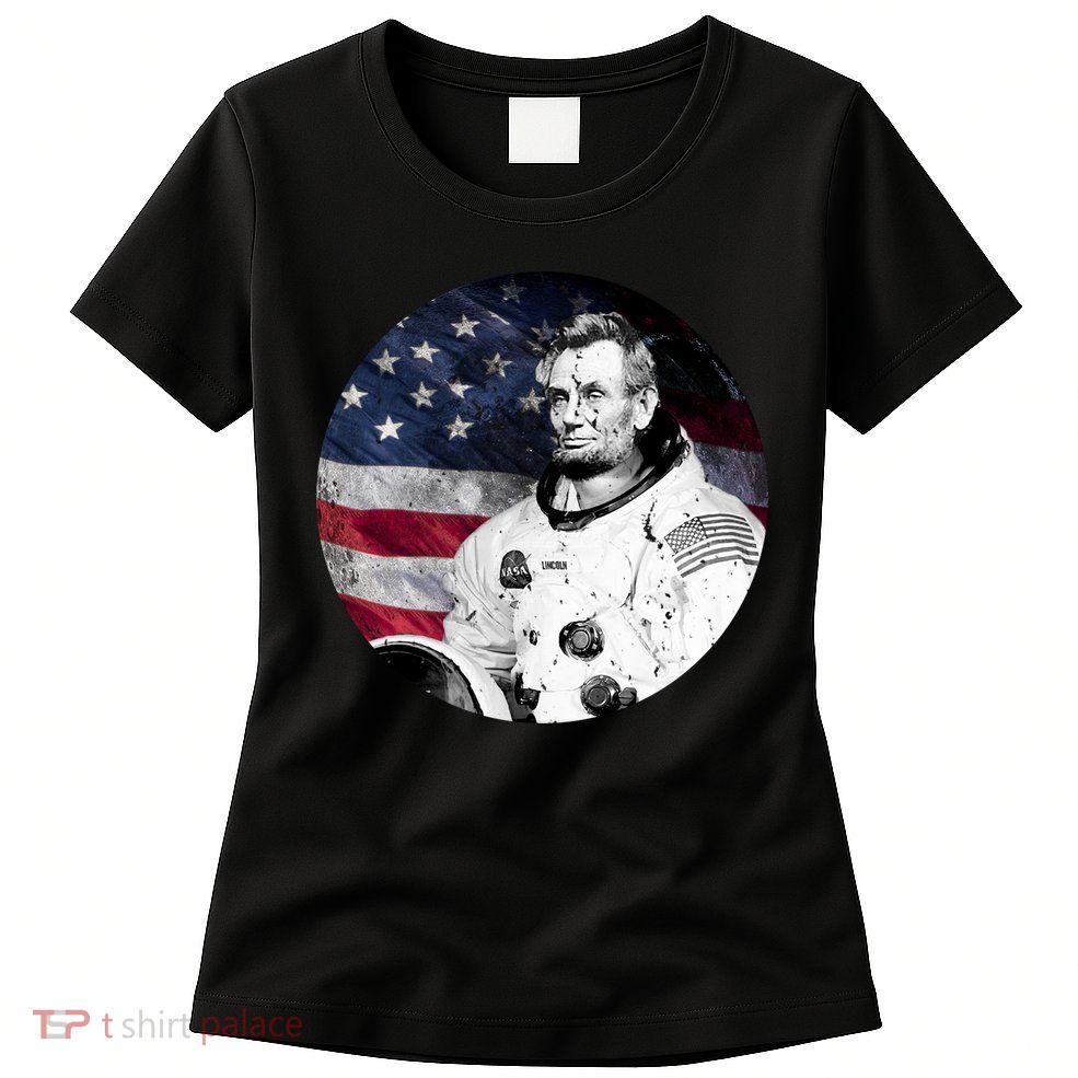 Abe Lincoln Astronaut Womens T-Shirt
