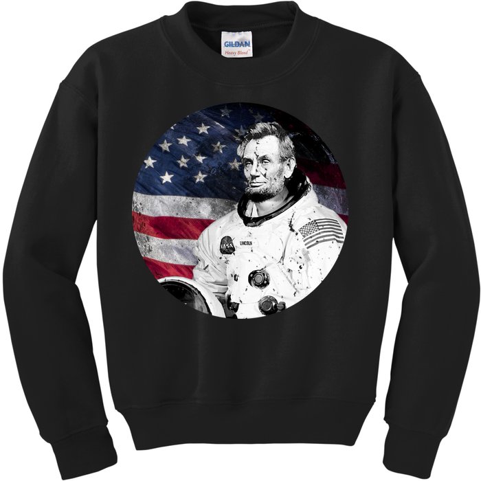 Abe Lincoln Astronaut Kids Sweatshirt