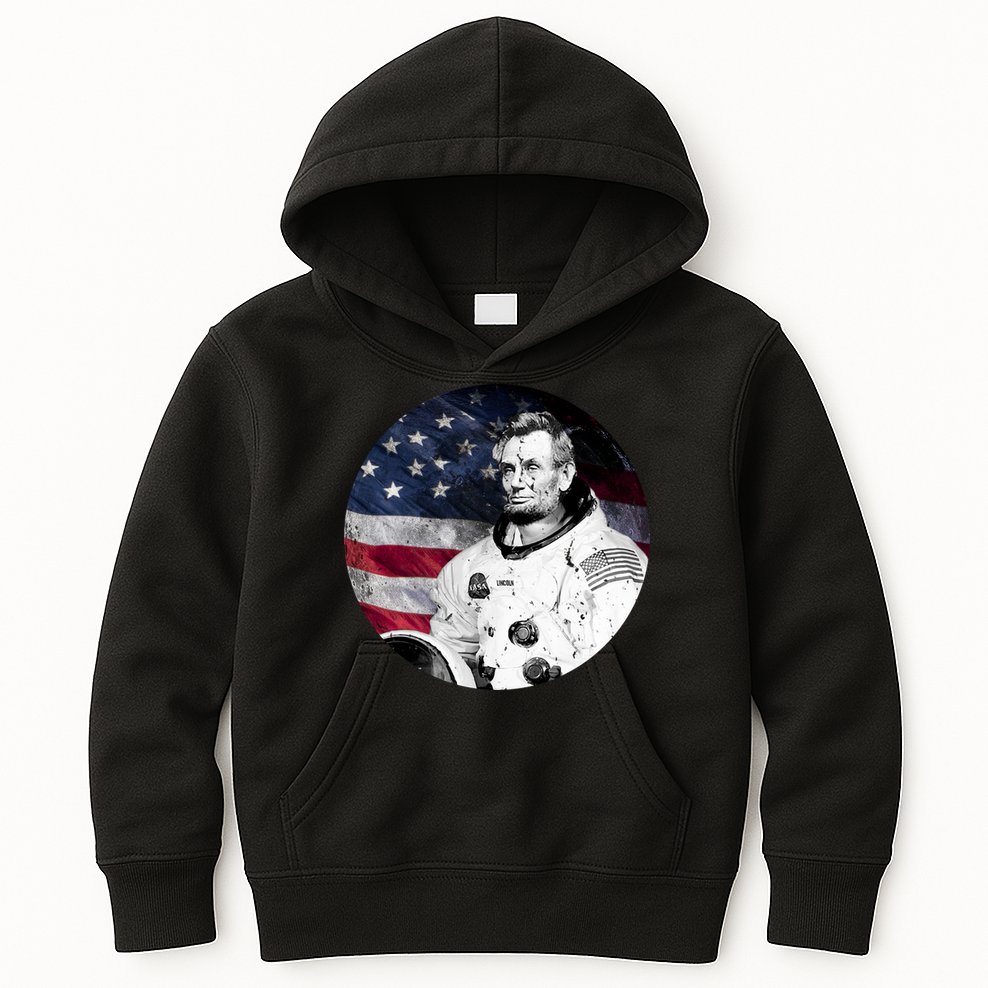 Abe Lincoln Astronaut Kids Hoodie