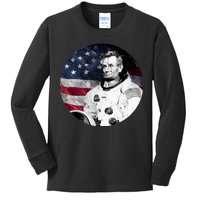 Abe Lincoln Astronaut Kids Long Sleeve Shirt