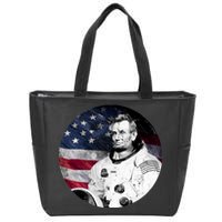 Abe Lincoln Astronaut Zip Tote Bag