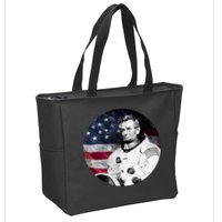 Abe Lincoln Astronaut Zip Tote Bag