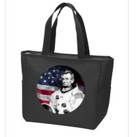 Abe Lincoln Astronaut Zip Tote Bag
