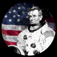 Abe Lincoln Astronaut Zip Tote Bag