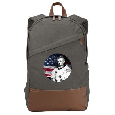 Abe Lincoln Astronaut Cotton Canvas Backpack