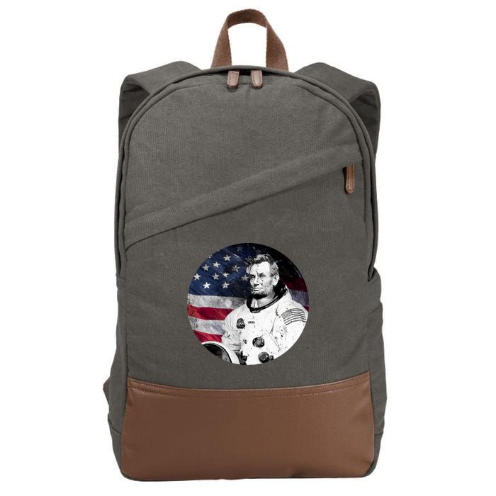 Abe Lincoln Astronaut Cotton Canvas Backpack