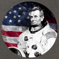 Abe Lincoln Astronaut Cotton Canvas Backpack