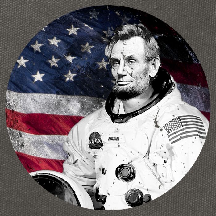 Abe Lincoln Astronaut Cotton Canvas Backpack