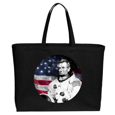 Abe Lincoln Astronaut Cotton Canvas Jumbo Tote