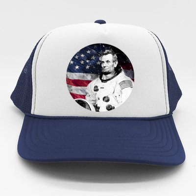 Abe Lincoln Astronaut Trucker Hat