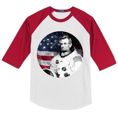 Abe Lincoln Astronaut Kids Colorblock Raglan Jersey