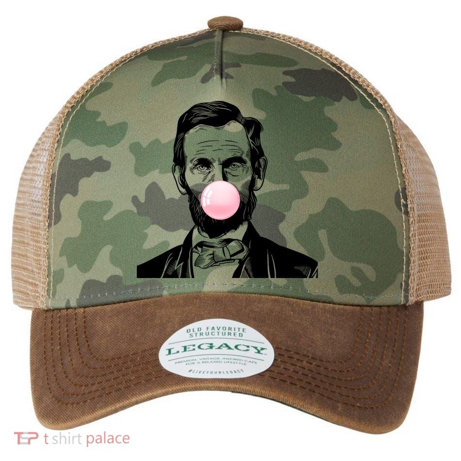 Abe Lincoln Blowing Bubble Gum Legacy Tie Dye Trucker Hat