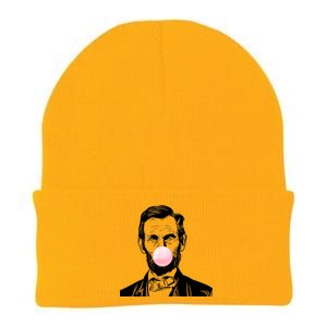 Abe Lincoln Blowing Bubble Gum Knit Cap Winter Beanie