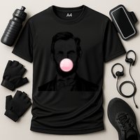 Abe Lincoln Blowing Bubble Gum Cooling Performance Crew T-Shirt
