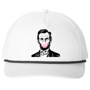 Abe Lincoln Blowing Bubble Gum Snapback Five-Panel Rope Hat