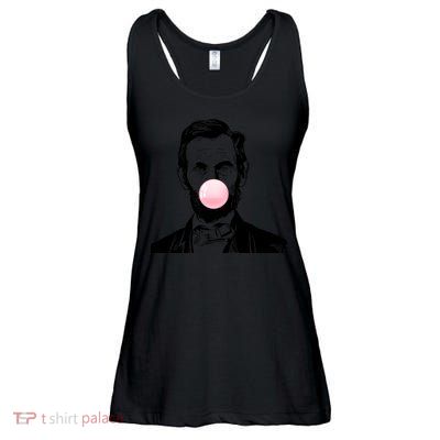Abe Lincoln Blowing Bubble Gum Ladies Essential Flowy Tank
