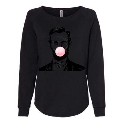 Abe Lincoln Blowing Bubble Gum Womens California Wash Sweatshirt