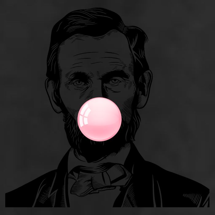 Abe Lincoln Blowing Bubble Gum 25L Jumbo Tote