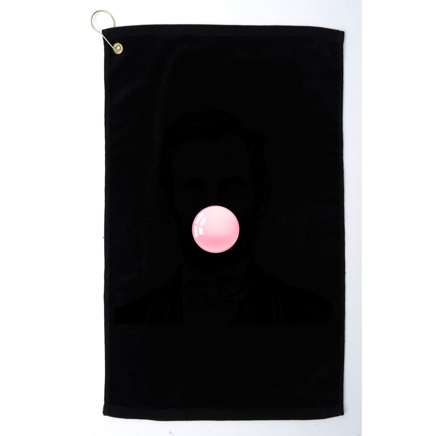 Abe Lincoln Blowing Bubble Gum Golf Towel