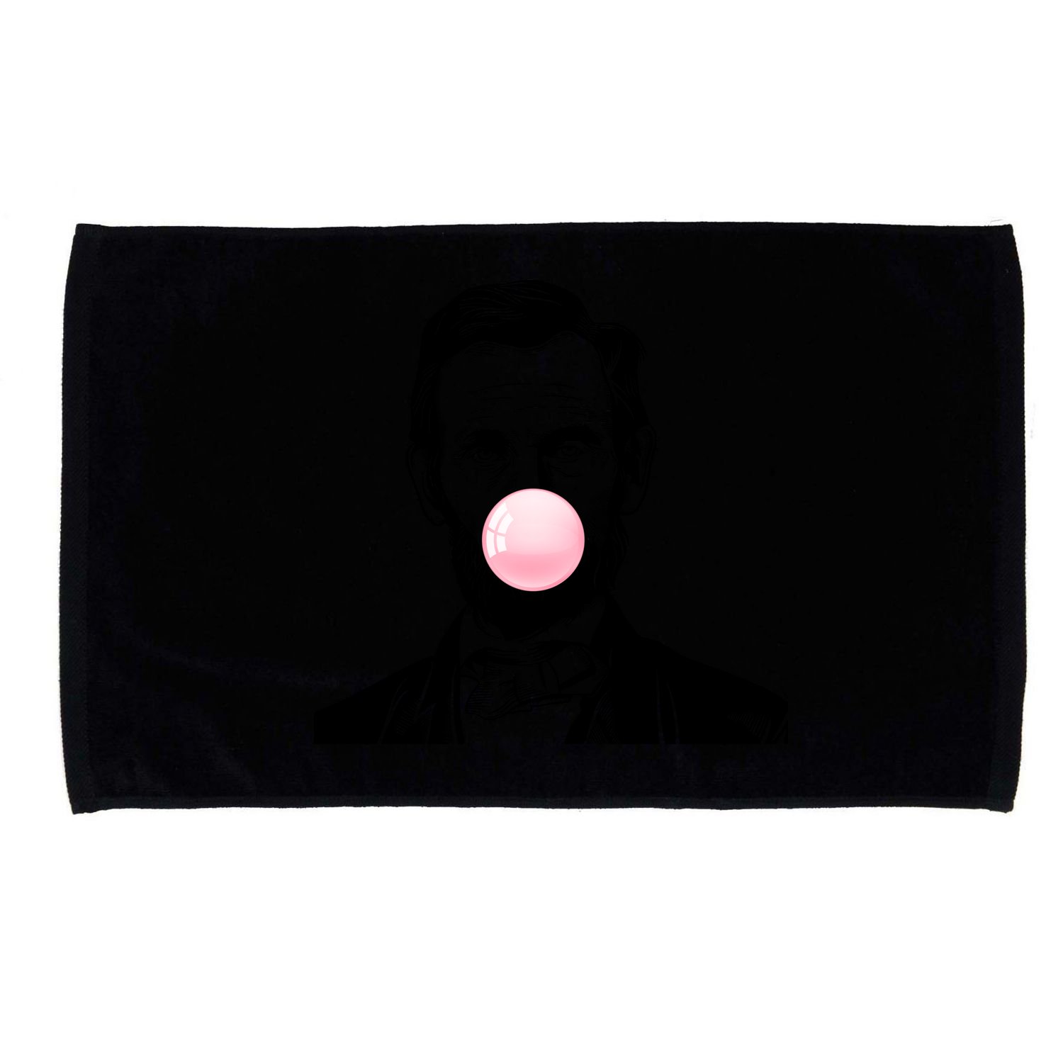 Abe Lincoln Blowing Bubble Gum Microfiber Hand Towel